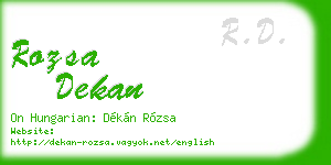 rozsa dekan business card